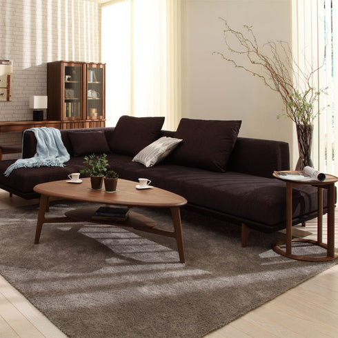 2人掛けソファ 幅184〜 ダークネイビー ウォールナット